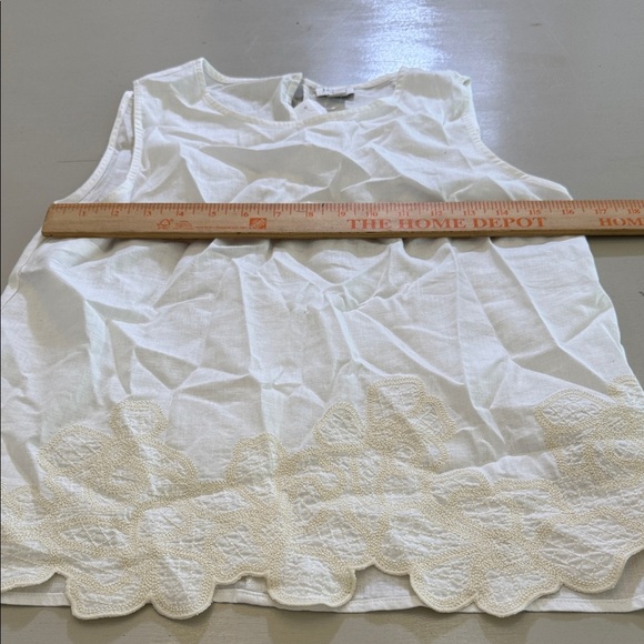 J. Crew Embroidered-trim shell Size XXS - Picture 6 of 11